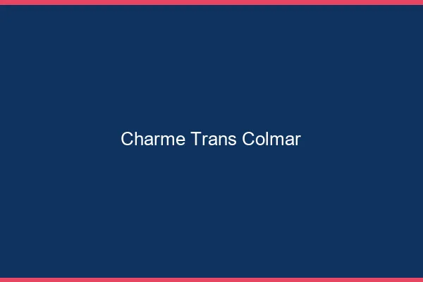 Charme trans colmar