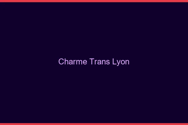 Charme trans Lyon