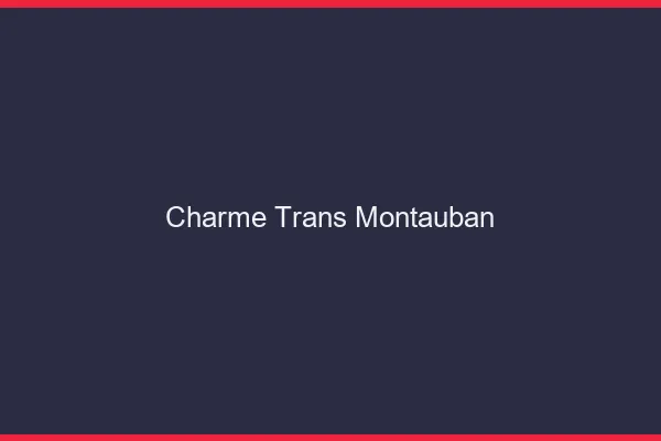 Charme trans montauban