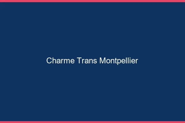 Charme trans Montpellier