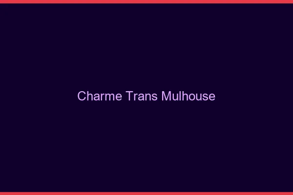 Charme trans Mulhouse