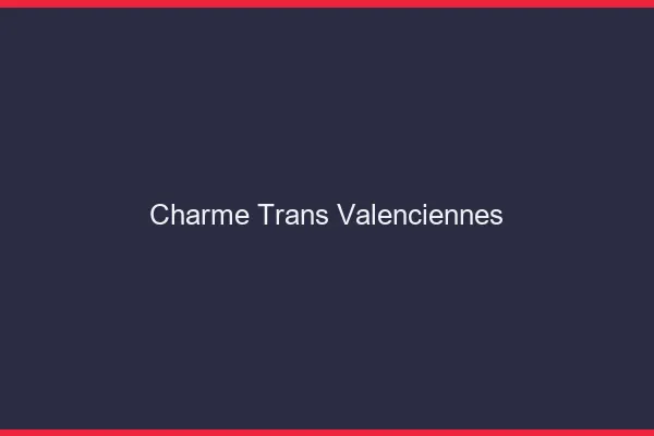 Charme trans valenciennes