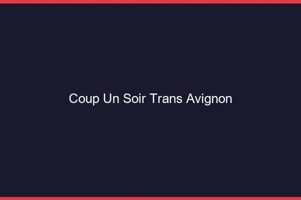 Coup d'un soir trans Avignon