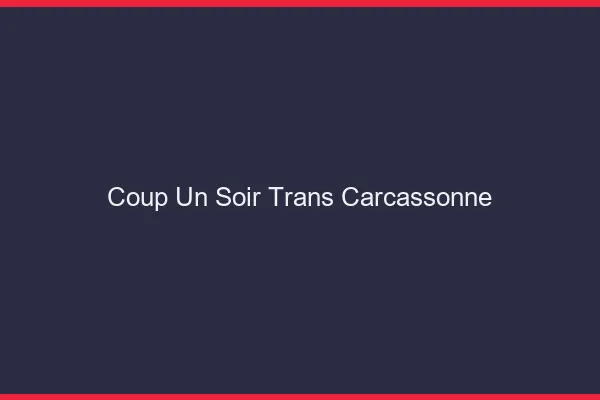 Coup d'un soir trans carcassonne