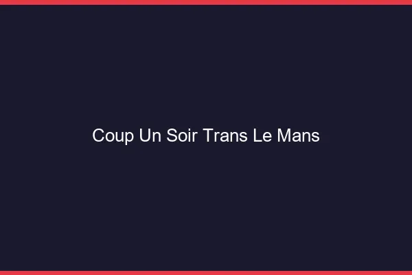 Coup d'un soir trans le mans