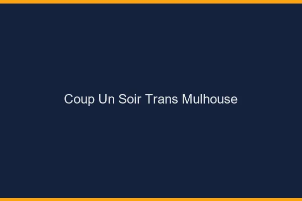 Coup d'un soir trans Mulhouse