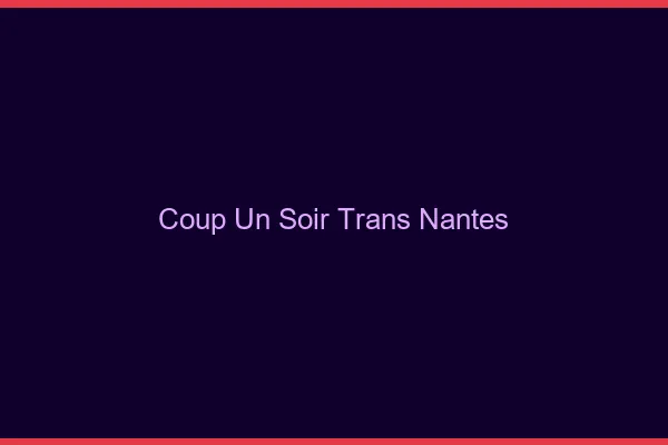 Coup d'un soir trans Nantes