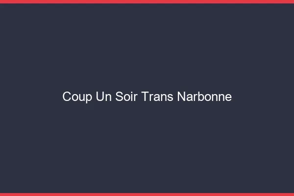 Coup d'un soir trans narbonne