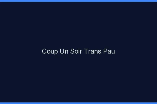 Coup d'un soir trans Pau