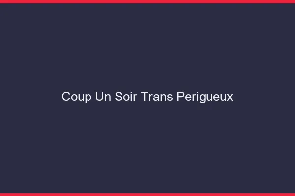 Coup d'un soir trans périgueux