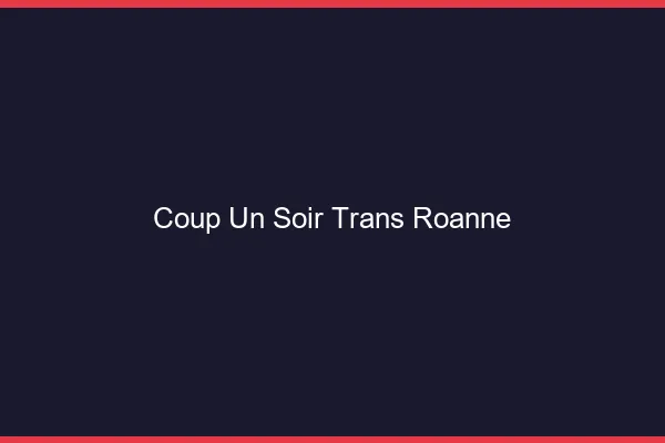 Coup d'un soir trans roanne