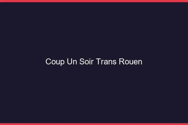 Coup d'un soir trans Rouen