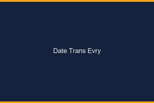 Date trans évry