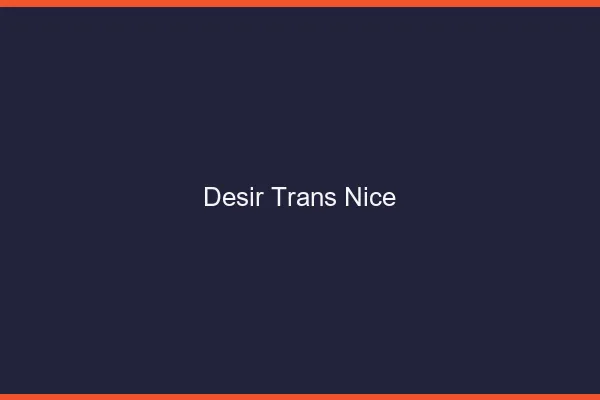Désir trans Nice