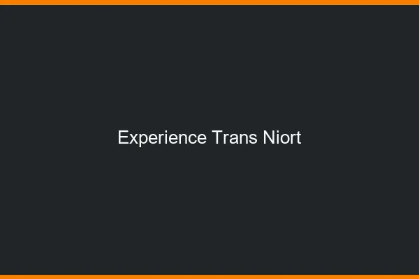 Expérience trans niort