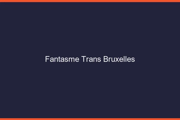 Fantasme trans Bruxelles