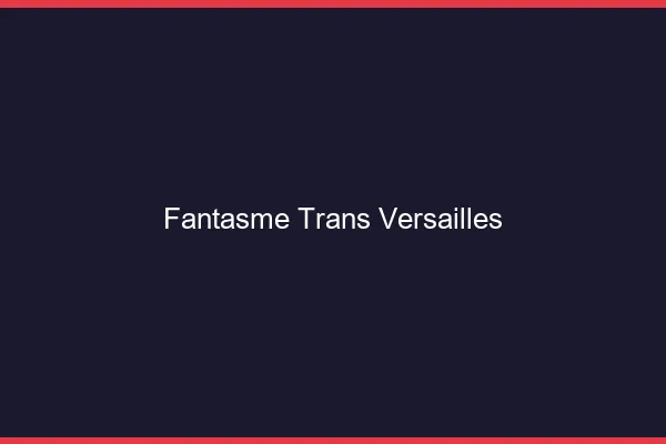Fantasme trans versailles