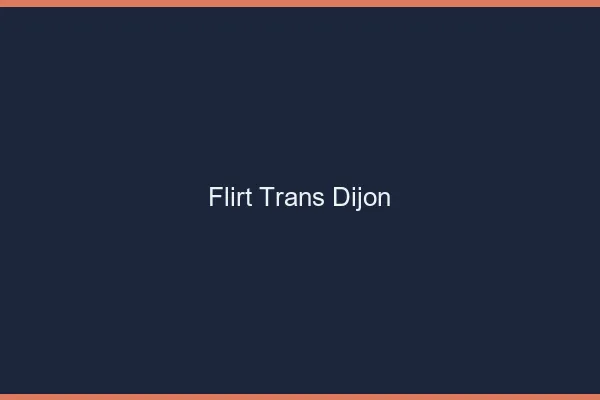 Flirt trans Dijon