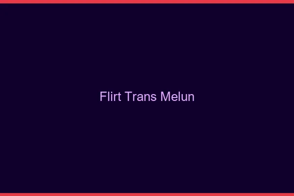 Flirt trans melun