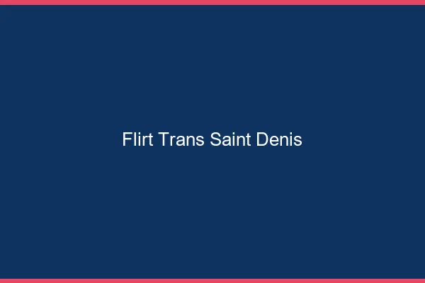Flirt trans saint-denis