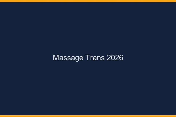 Massage trans 2026