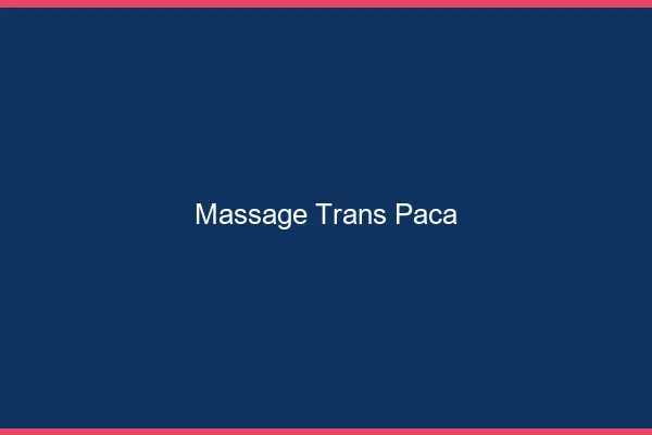Massage trans PACA
