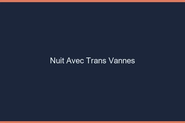 Nuit avec trans vannes
