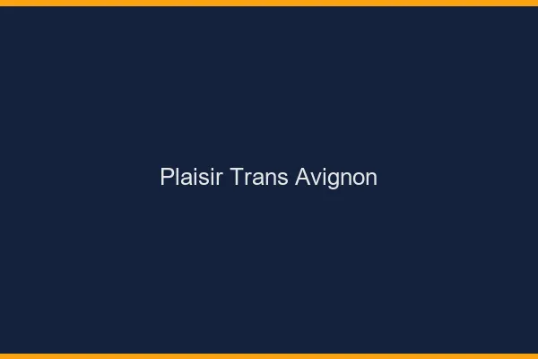 Plaisir trans Avignon