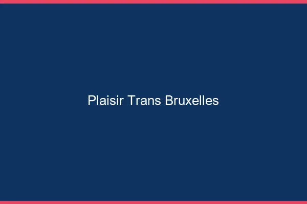 Plaisir trans Bruxelles