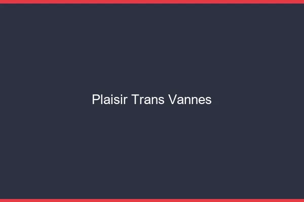 Plaisir trans vannes
