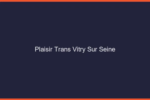Plaisir trans vitry-sur-seine