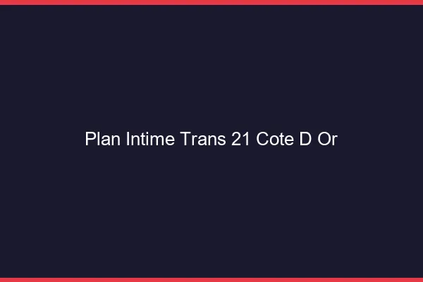 Plan intime trans 21 côte-d'or