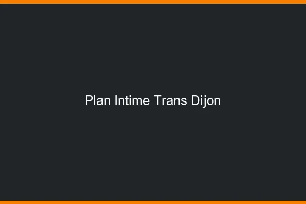 Plan intime trans Dijon