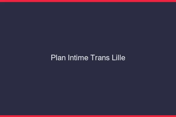 Plan intime trans Lille