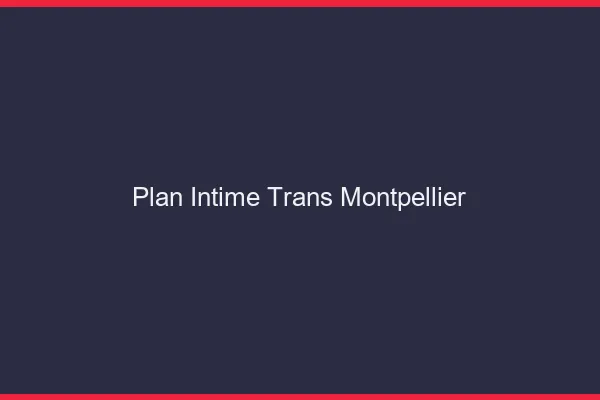 Plan intime trans Montpellier