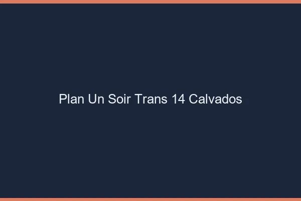 Plan d'un soir trans 14 calvados