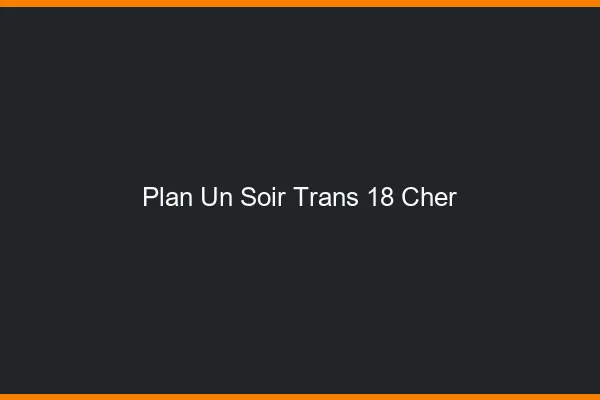 Plan d'un soir trans 18 cher