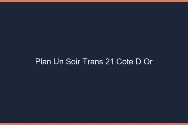 Plan d'un soir trans 21 côte-d'or