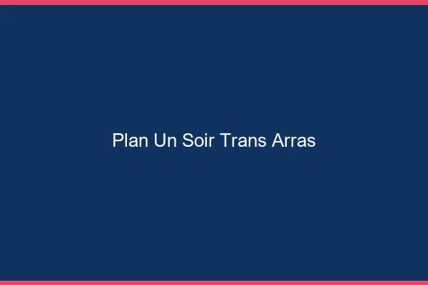 Plan d'un soir trans arras