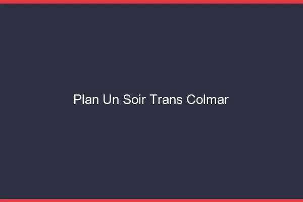 Plan d'un soir trans colmar
