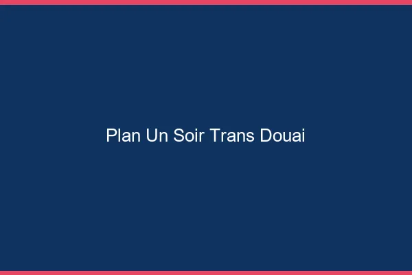 Plan d'un soir trans douai