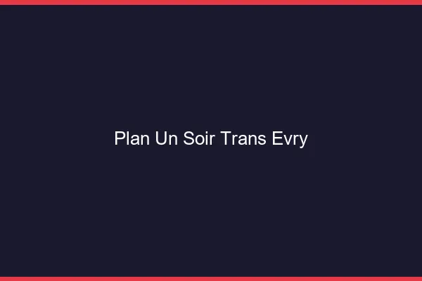 Plan d'un soir trans évry