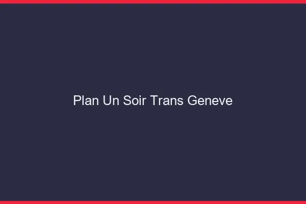 Plan d'un soir trans Genève