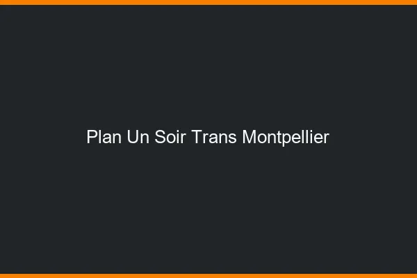 Plan d'un soir trans Montpellier