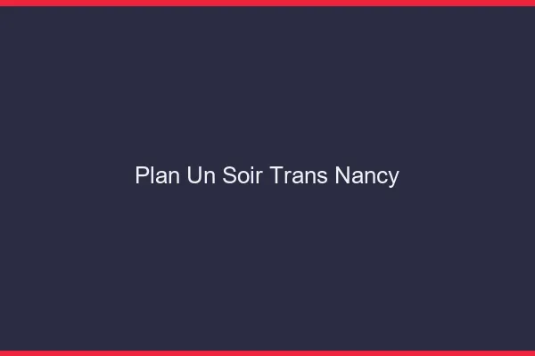 Plan d'un soir trans Nancy