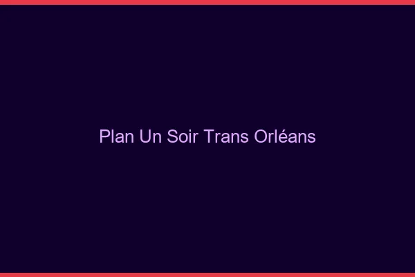 Plan d'un soir trans Orléans