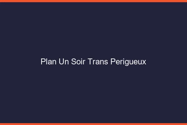 Plan d'un soir trans périgueux