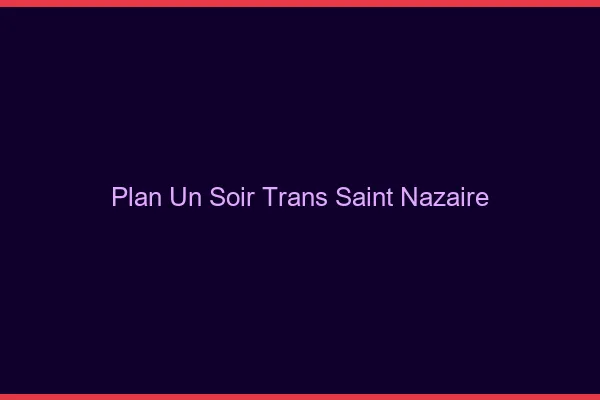 Plan d'un soir trans saint-nazaire