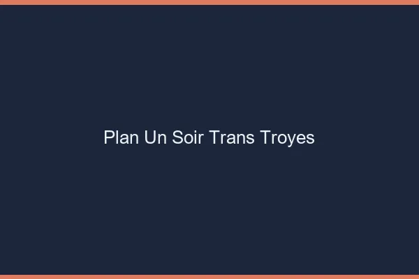 Plan d'un soir trans troyes