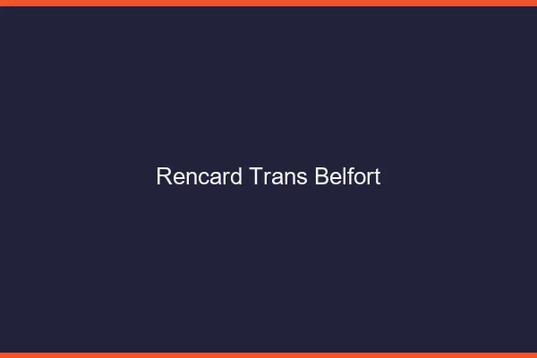 Rencard trans belfort